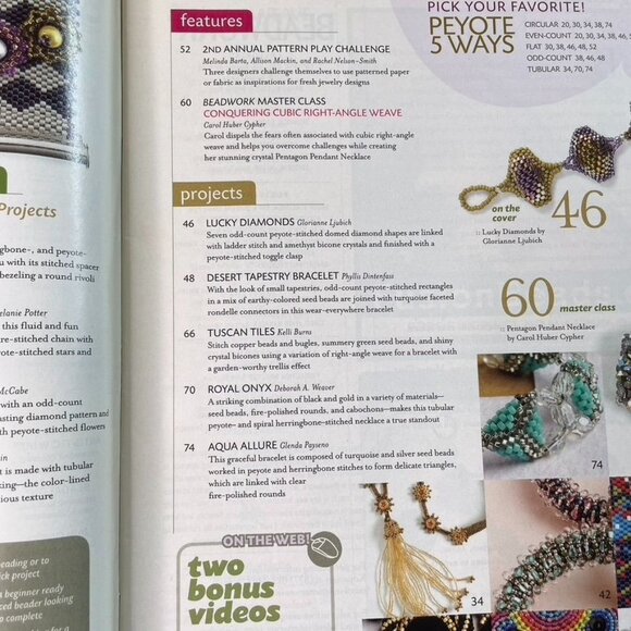 Beadwork Magazine Jewelry Crafting Book u  Jun July 2010  Vol 13 No 4 - Picture 6 of 9